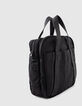 Sac noir en nylon cuir homme-2
