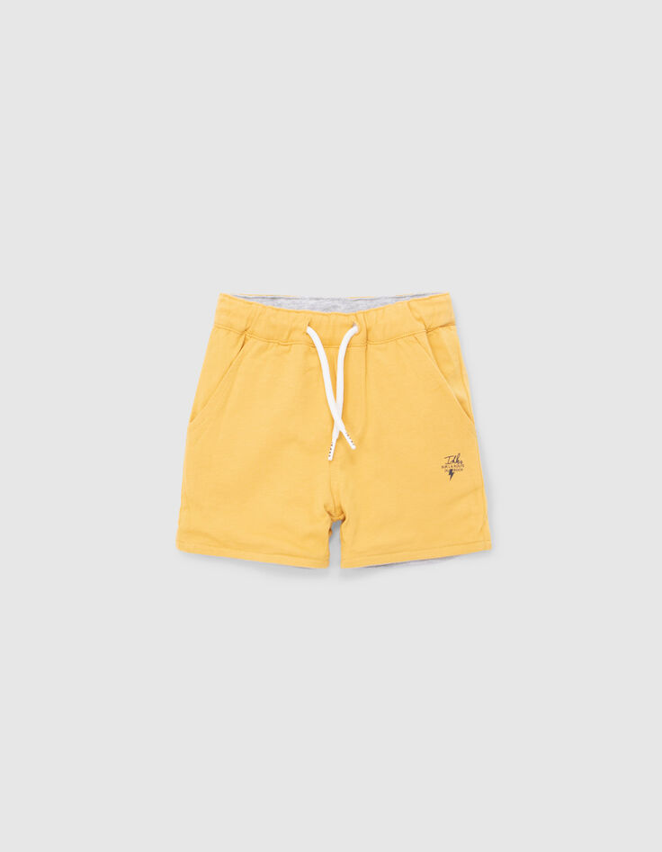 Baby boys’ yellow/grey reversible Bermuda shorts-7