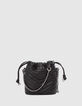 Sac seau 1440 noir cuir Taille Small Femme-1