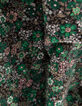 Grünes Sweatshirt, Leo-Blumen, Metallic-Botschaft, Mädchen-7