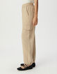 Pantalon jogging fluide beige esprit battle Femme-4