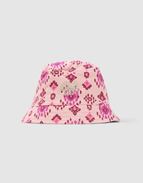 Pink bob printed ethnic maxi for girl - IKKS
