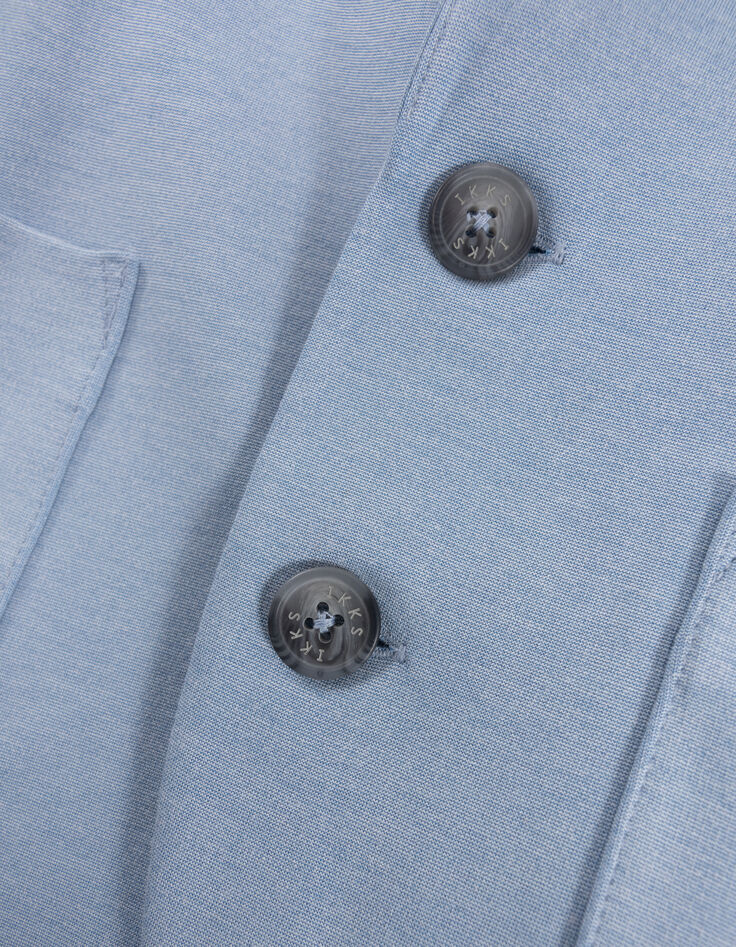 Veste de costume bleu maille chinée garçon-7