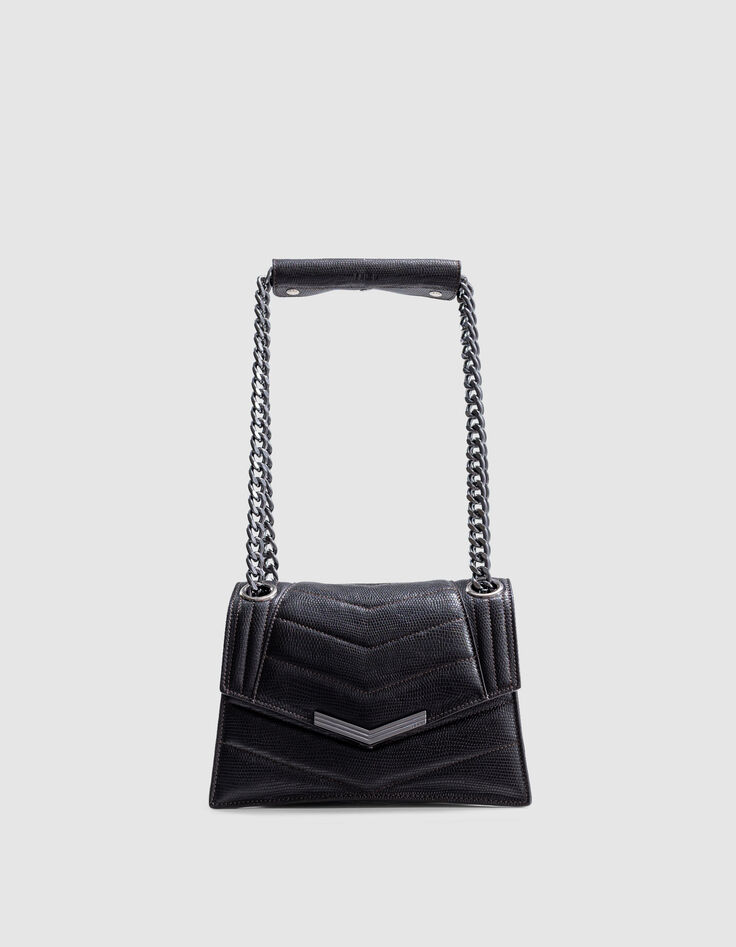Bolso THE 1. ITALY cuero repujado choco Talla S para mujer-2