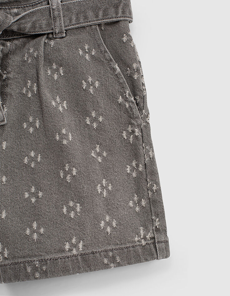 Light grey jeansshort bio slijtplekken meisjes-6 Light grey jeansshort bio slijtplekken meisjes-6