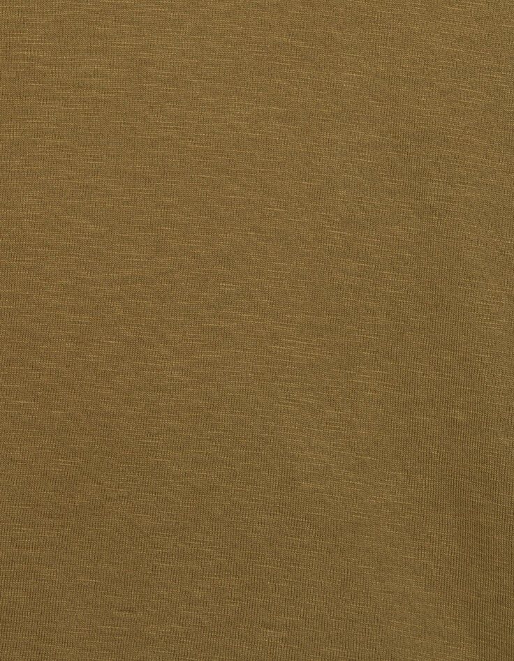 Pull kaki coton bio tricot fin flammé Homme-6 Pull kaki coton bio tricot fin flammé Homme-6