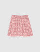 Girls’ rosewood batik print Ecovero® shorts-1
