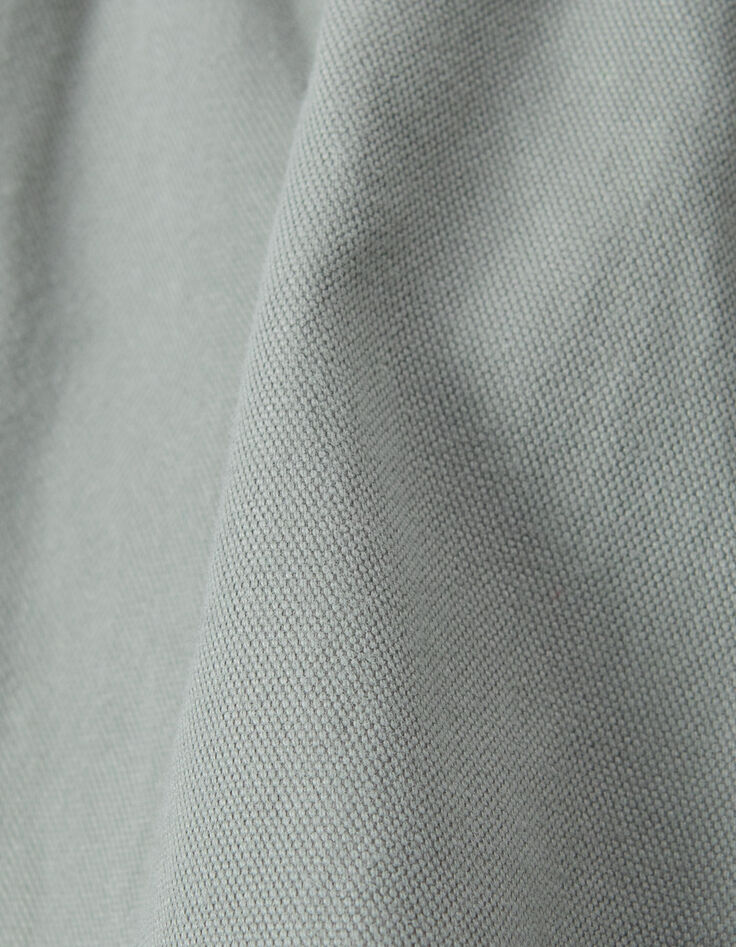 Parka caqui algodón orgánico bordados mensaje espalda niña-9