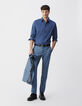 Camisa SLIM tinta popelina hombre-1