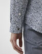 Men&rsquo;s aqua floral print SLIM shirt-5