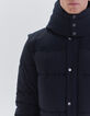 Pufferjas dark navy afneembare kap en mouwen Heren-4