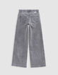 Grijze afgewassen WIDE LEG jeans meisjes-4