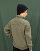 Sudadera caqui maxi mensaje bordado espalda niño-7
