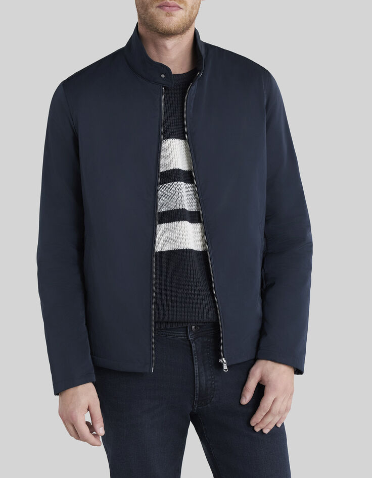 Men’s navy nylon parachute-style 2-in-1 parka-2