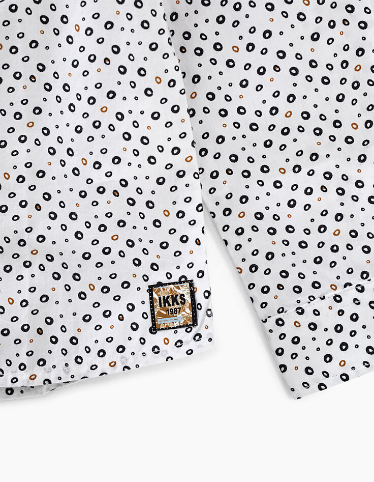 Boys’ off-white leopard print shirt -3 Boys’ off-white leopard print shirt -3