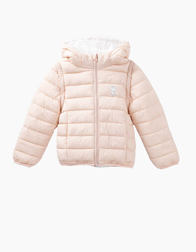 Girls’ pink Essential recycled light padded jacket  - IKKS