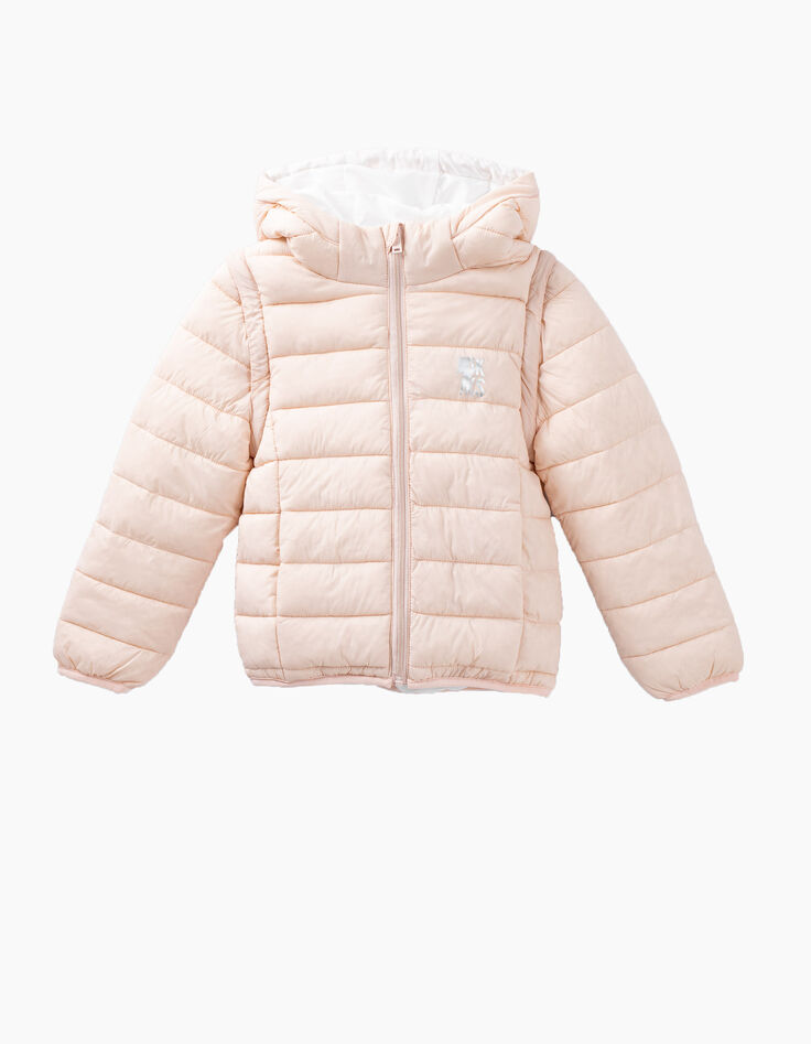 Girls’ pink Essential recycled light padded jacket -1
