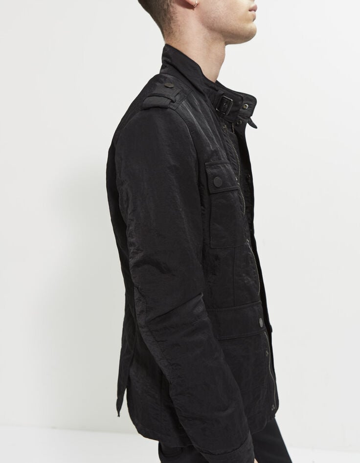 Parka noire pour homme-5