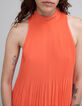 Women’s orange recycled pleated top with American armholes-4