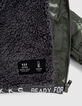 Boys’ khaki tie-dye hooded padded jacket-4