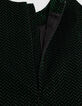 Girl's black velvet herringbone pattern lurex dress-4