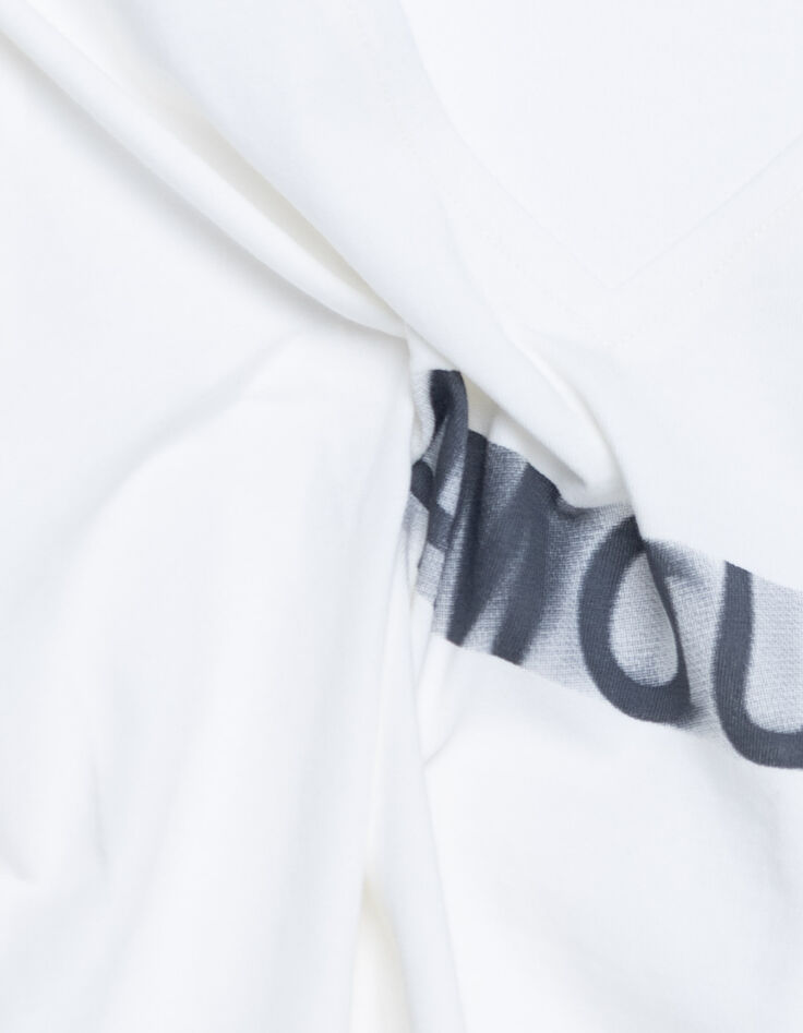 Camiseta blanca de mujer de algod&oacute;n org&aacute;nico con mensaje en las hombreras-8