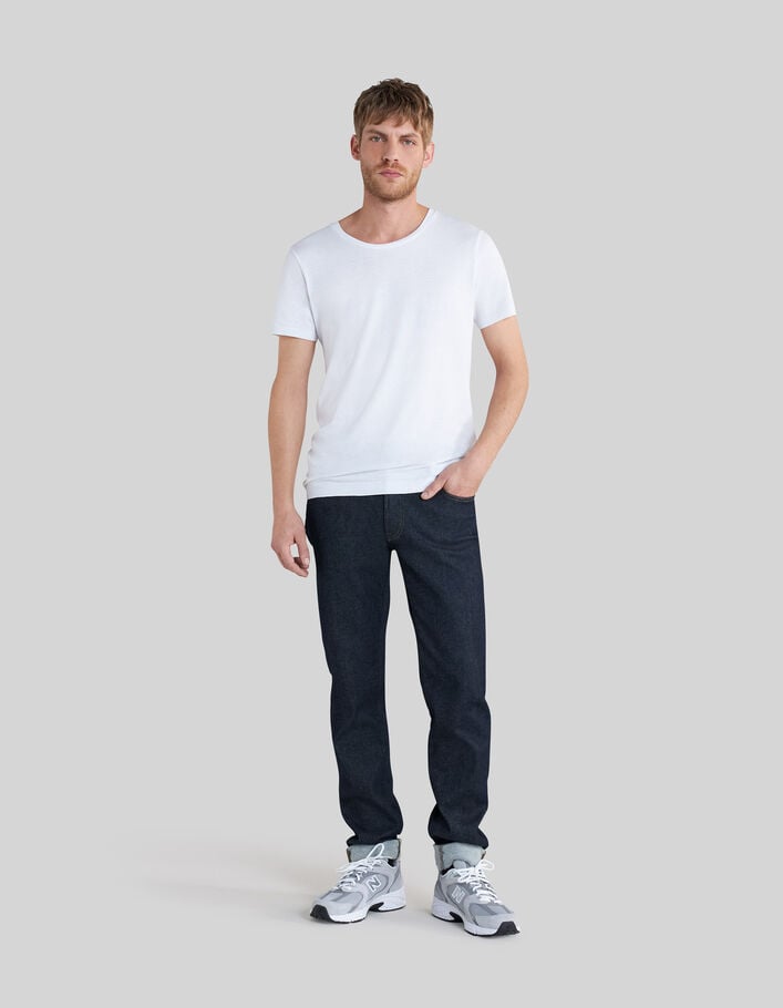 Camiseta blanca de algodón modal para hombre - IKKS