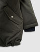 Parka caqui forrada leopardo-corazones niña-5