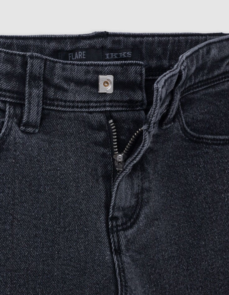 Vaqueros FLARE gris oscuro para niña-7