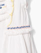 Witte jurk met borduursel voor babymeisjes-6