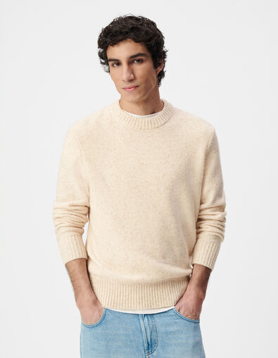 Beiger Winterpullover Rundhalsausschnitt - IKKS