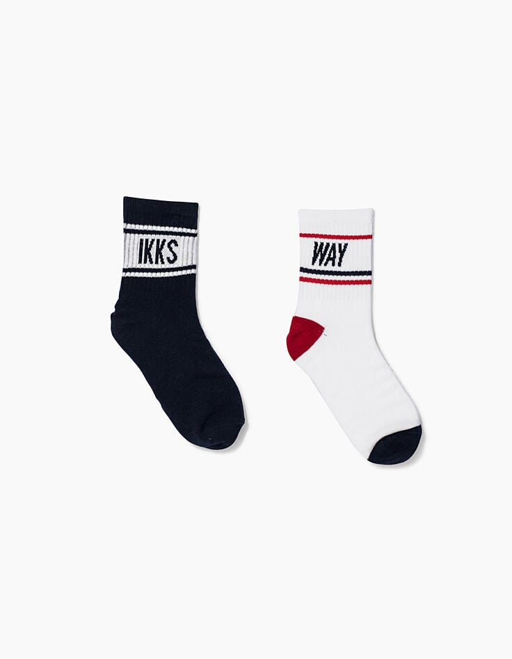 Calcetines navy, blanco y rojo WAY niño -1 Calcetines navy, blanco y rojo WAY niño -1