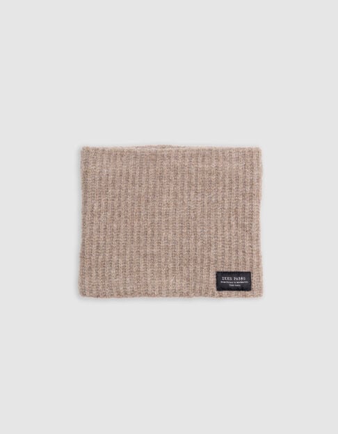 Snood camel tricot fourré grosses côtes garçon - IKKS