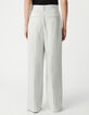 Women's grey sequined wide-leg suit pants-3