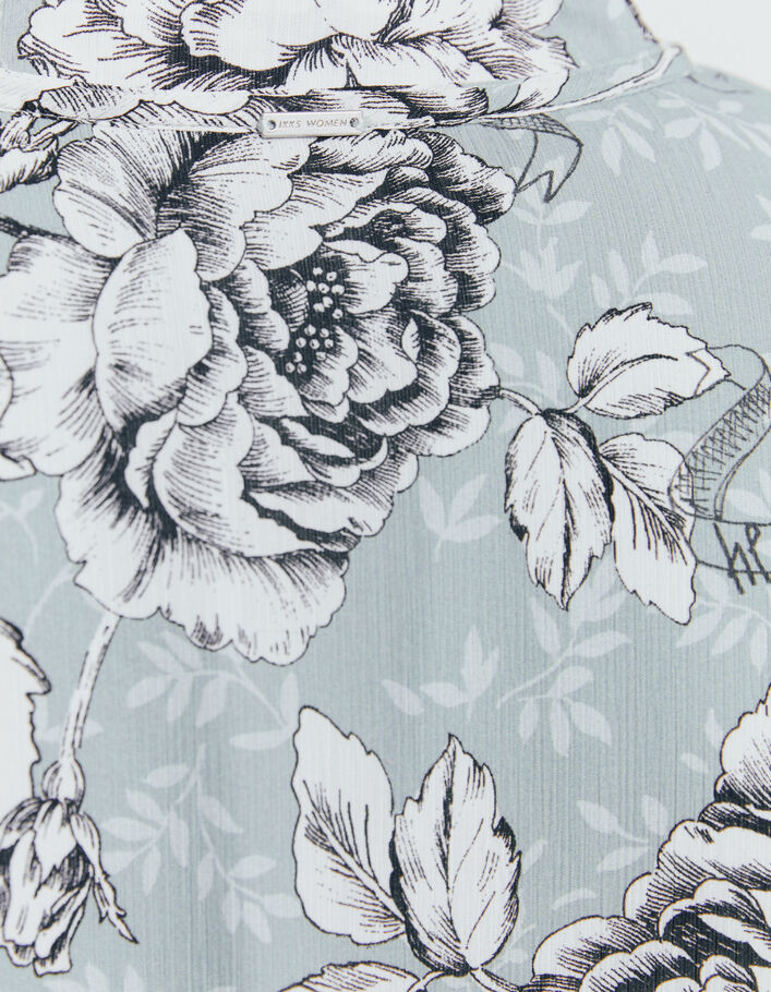 Robe babydoll manches courtes imprimé floral vintage femme - IKKS