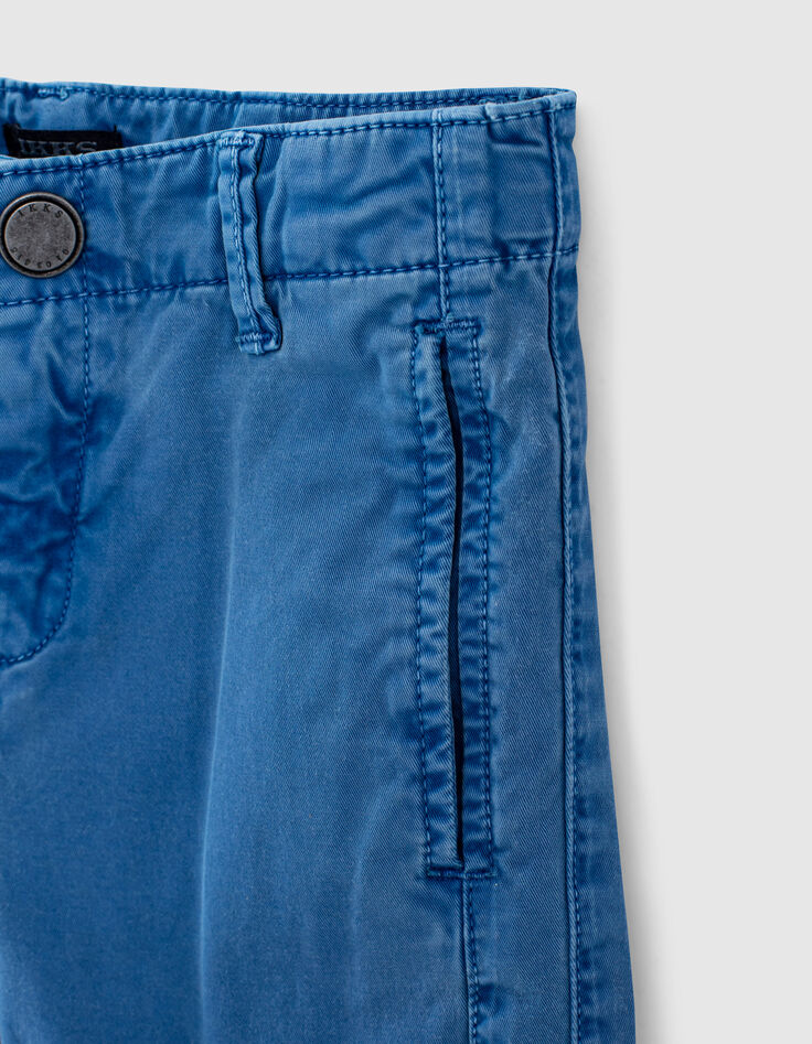 Jungen-Bermudas in Washed-Optik in Medium Blue -4