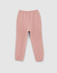 Roze jogging met print meisjes-3