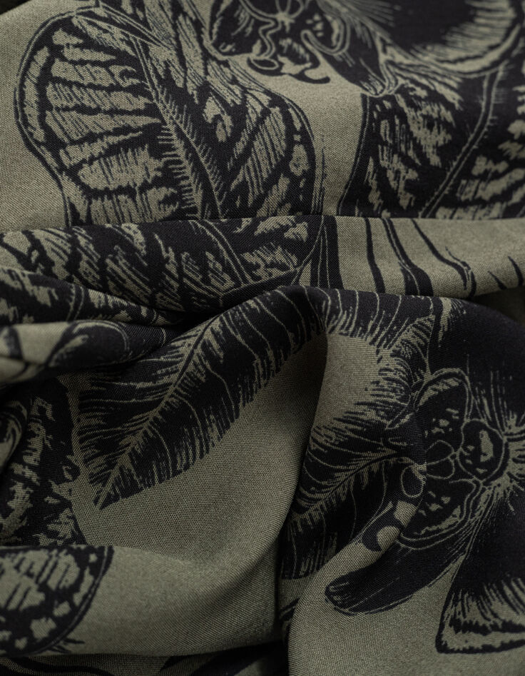 Paperbag broek kaki LENZING™ ECOVERO™ maxi jungle Dames-7