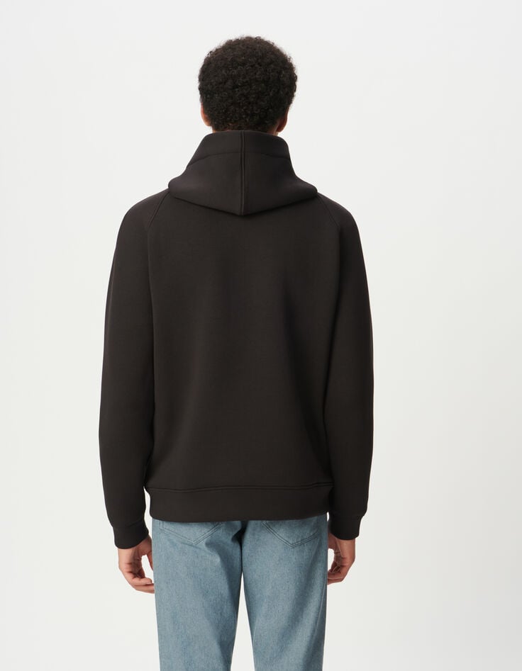 Men's black mixed-fabric light padded jacket-3 Men's black mixed-fabric light padded jacket-3