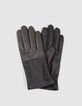 Guantes de cuero negro y caqui mujer-5