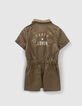 combi-short kaki en Lenzing&trade; Tencel Lyocell&trade;broderie dos fille-2