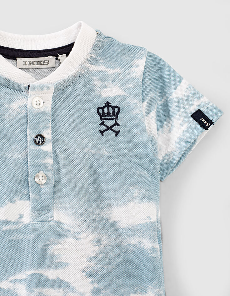 Ensemble polo gris et short molleton bio bébé garçon   -5