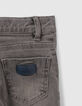 Boys’ grey skinny jeans with knee seams-5