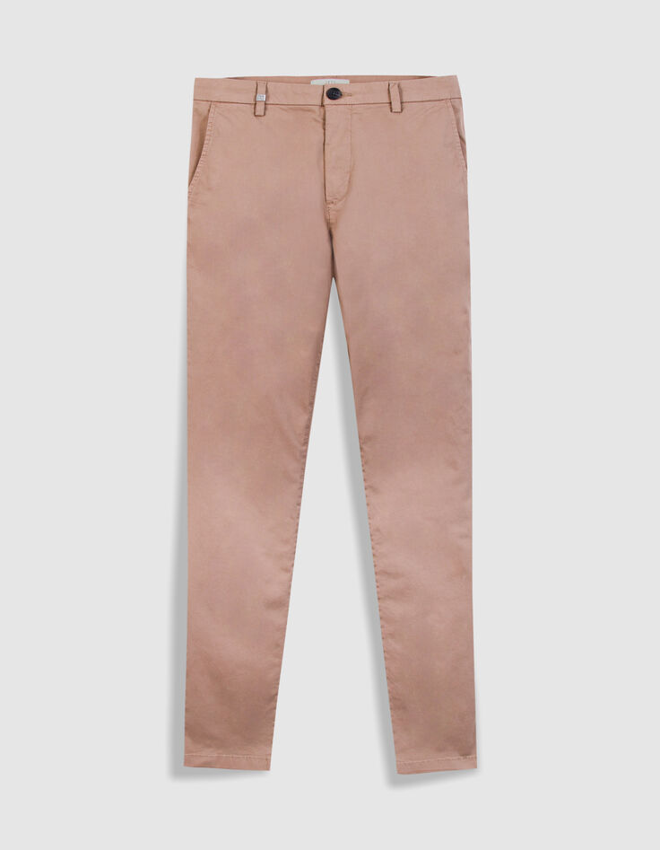 Men's slim taupe chino pants-1