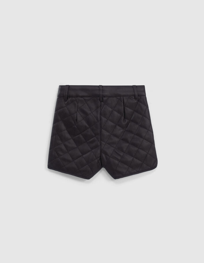 Girls’ black quilted mini me shorts - IKKS