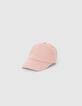 Casquette rose pailleté broderies éclairs fille-1