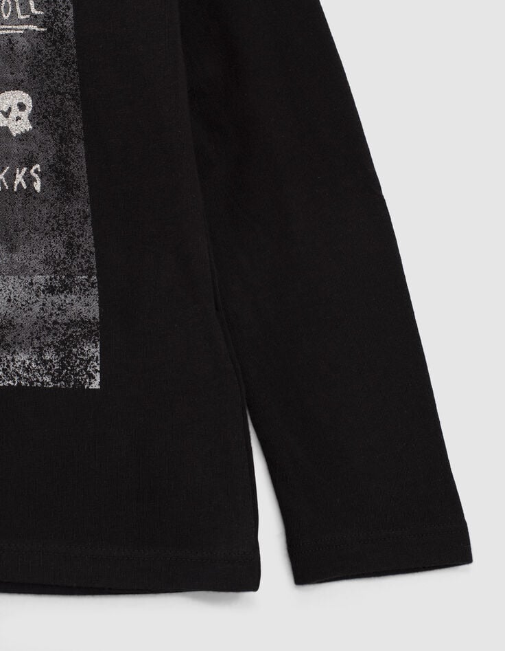 Schwarzes M&auml;dchenshirt mit Mini-Rockerin-5