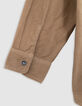 Chemise camel velours milleraies brodée K-éclair garçon-5