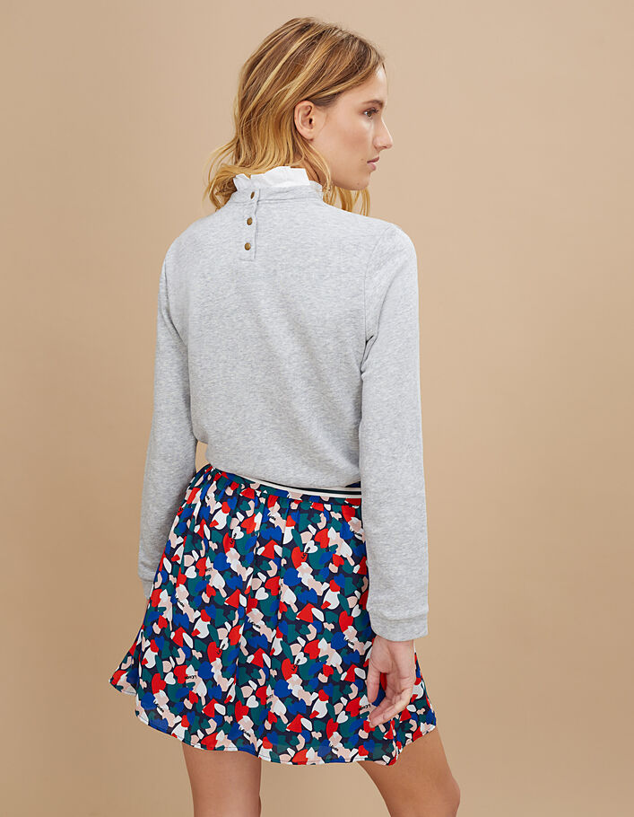 I.Code navy skirt with graphic heart print - I.CODE