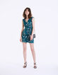 Vestido entallado drapeado estampado palm jungle mujer-6